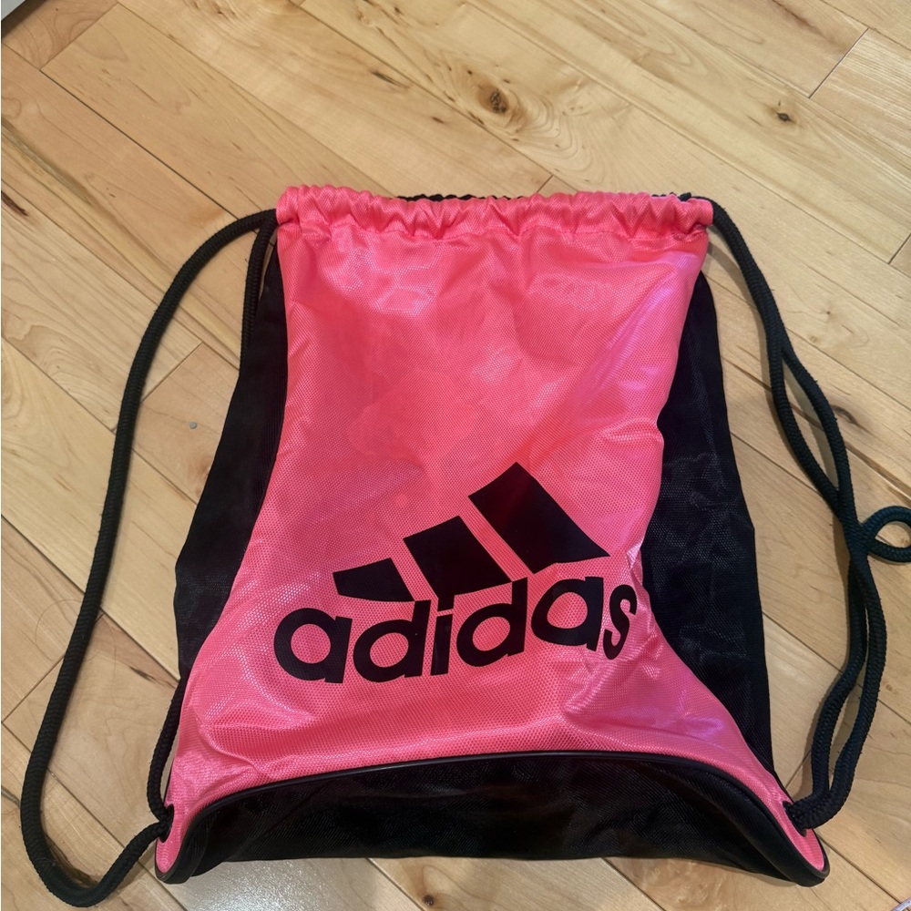 Adidas Vibrant Pink and Black Gym Sack